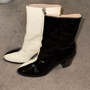 Black and White Ankle Boots